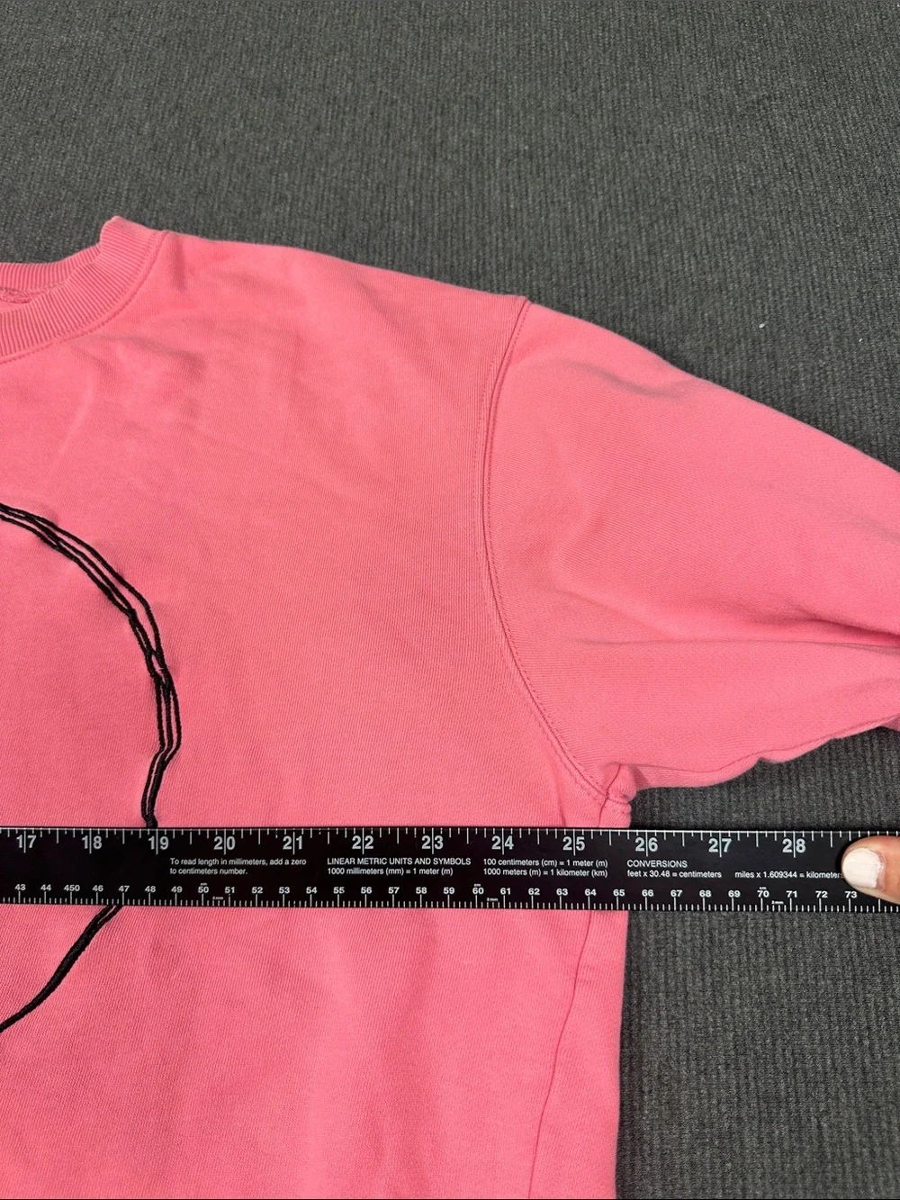 Drew House Sketch Mascot Crewneck Sweatshirt Hot Pink Adult XL Smiley Bieber